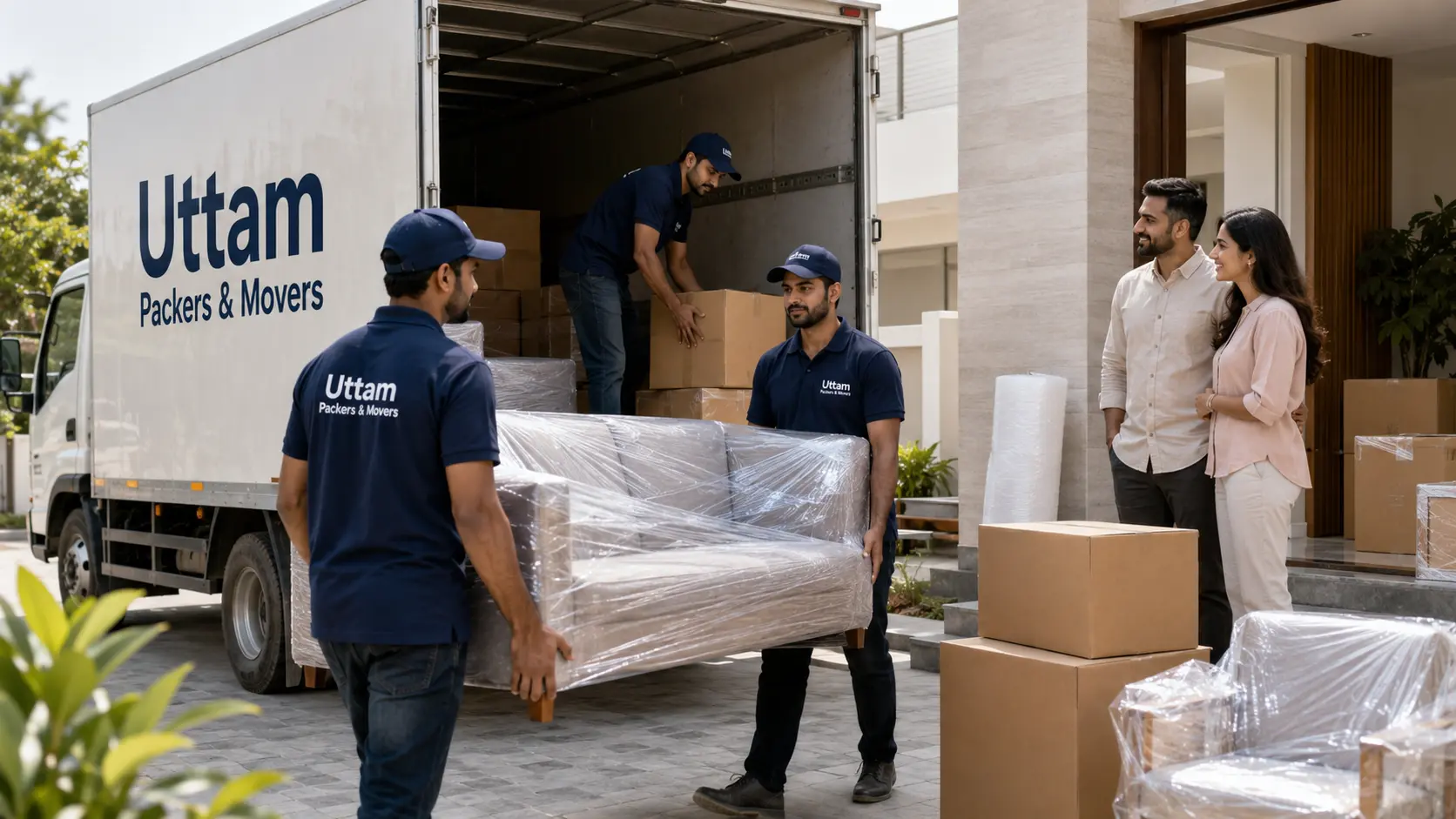 Uttam Packers and Movers team at work
